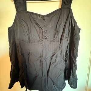 torrid Black Sleeveless Button-Front Camisole